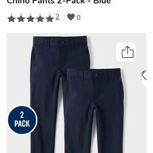 Kids Navy Chino Pants 2-Pack